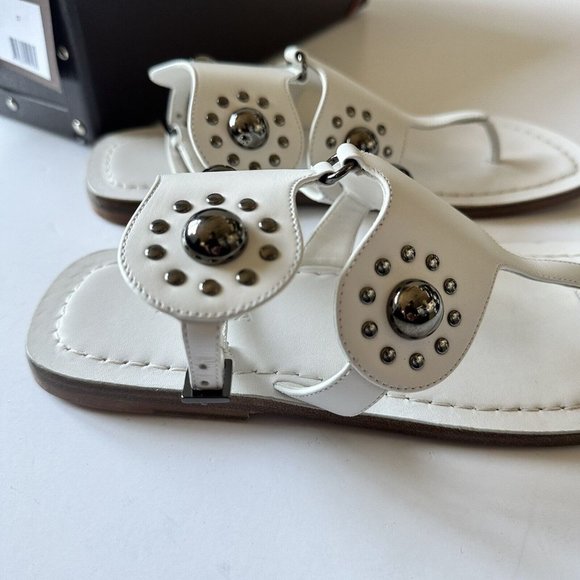 ALAIA Stud Sandals Blanc Craie Leather White - Picture 13 of 13